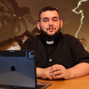 Nvidia leva padre gamer para fazer procissão contra Mefisto na Gamescom Latam