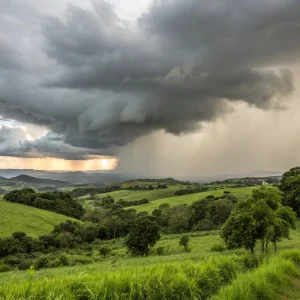 sábado nublado e em aquecimento