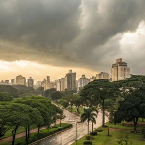 Nova Olímpia em 25/04/2026: sábado nublado e abafado