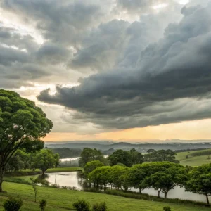 sábado de calor intenso e céu limpo