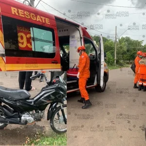 Acidente entre carro e moto deixa motociclista ferido em Nova Mutum/MT