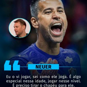 DE LENDA PRA LENDA! Fábio recebeu elogios do goleiro Manuel Neuer em entrevista…