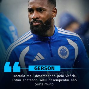 Gerson após a derrota do Cruzeiro para Universidad Católica na Libertadores.