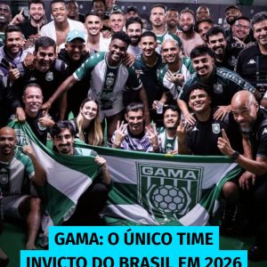 Temporada memorável do Gama, único time que ainda não perdeu no Brasil em 2026:
…
