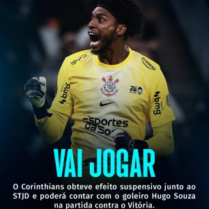 Liberado pra jogo!O Corinthians conseguiu efeito suspensivo no STJD e vai pod…