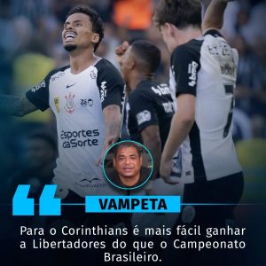 Vampeta comentou sobre o momento do Corinthians e comparou as chances no Brasil…
