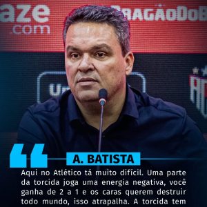 Adson Batista criticou as vaias da torcida do Atlético-GO mesmo após a vitória …