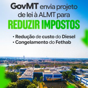 REDUÇÃO DE CUSTOS PARA MATO GROSSO! 

O GovMT enviou para a ALMT um pacote de me…