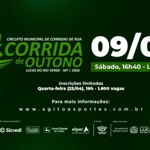 Inscrições para Corrida de Outono abrem na próxima quarta-feira (22)
