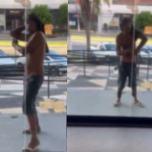 Homem protagoniza cena inusitada ao brigar com o próprio reflexo em Cuiabá; veja vídeo