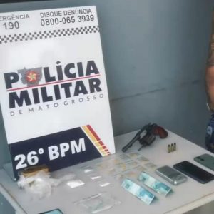 Polícia Militar prende faccionado por tráfico de drogas e porte ilegal de arma de fogo