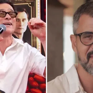 Enrique Diaz cutuca Juliano Cazarré e cita curso para homens no “Domingão”