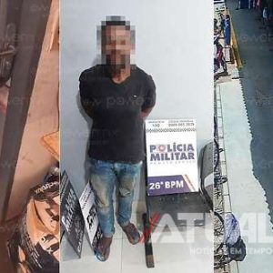 Suspeito de furto é preso em Nova Mutum e pode estar ligado a estupro e outros crimes; Veja vídeo