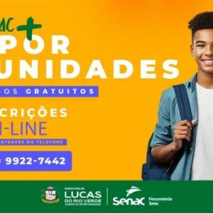 Lucas do Rio Verde abre vagas para cursos gratuitos em áreas com alta demanda no mercado de trabalho