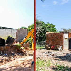 Restaurante e casas inacabadas são demolidas por irregularidades em Cuiabá