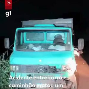 Motorista morre após invadir pista contrária e bater de frente com caminhão em MT