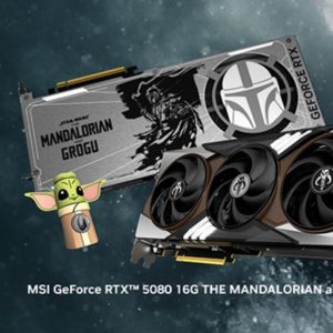 MSI lança RTX 5080 de Star Wars com suporte de GPU do Grogu