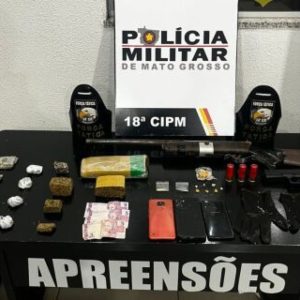 Força Tática prende dupla com drogas e arma artesanal em Nova Mutum | Cliquef5