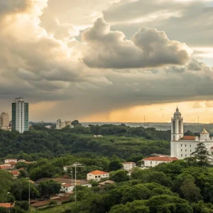 sexta nublada e calor em alta