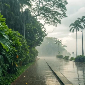 Tapurah tem domingo nublado e chance de chuva em 17/05/2026