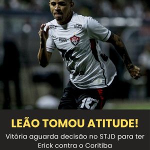 O jogador cumpre punição, mas o Vitória acionou o órgão tentando reverter a sit…