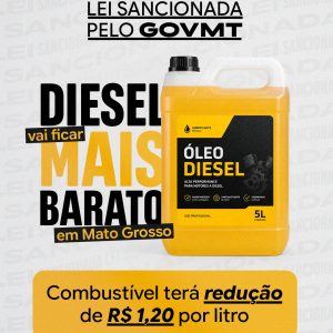 DIESEL MAIS BARATO EM MATO GROSSO 

O GovMT sancionou a lei que autoriza Mato Gr…