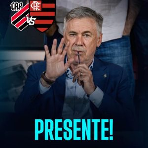 Ancelotti está marcando presença na Arena da Baixada para acompanhar Athletico …
