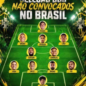 Uma seleção do futebol brasileiro que ficou fora na Copa do Mundo.