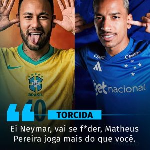 IH RAPAZ! Neymar foi provocado pelos cruzeirenses em pleno Mineirão.