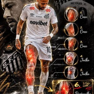QUE FASE!  Neymar sofreu a sexta lesão em pouco mais de um ano no Santos.