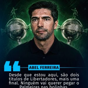 Abel Ferreira enalteceu o Palmeiras antes do sorteio das oitavas da Libertadore…