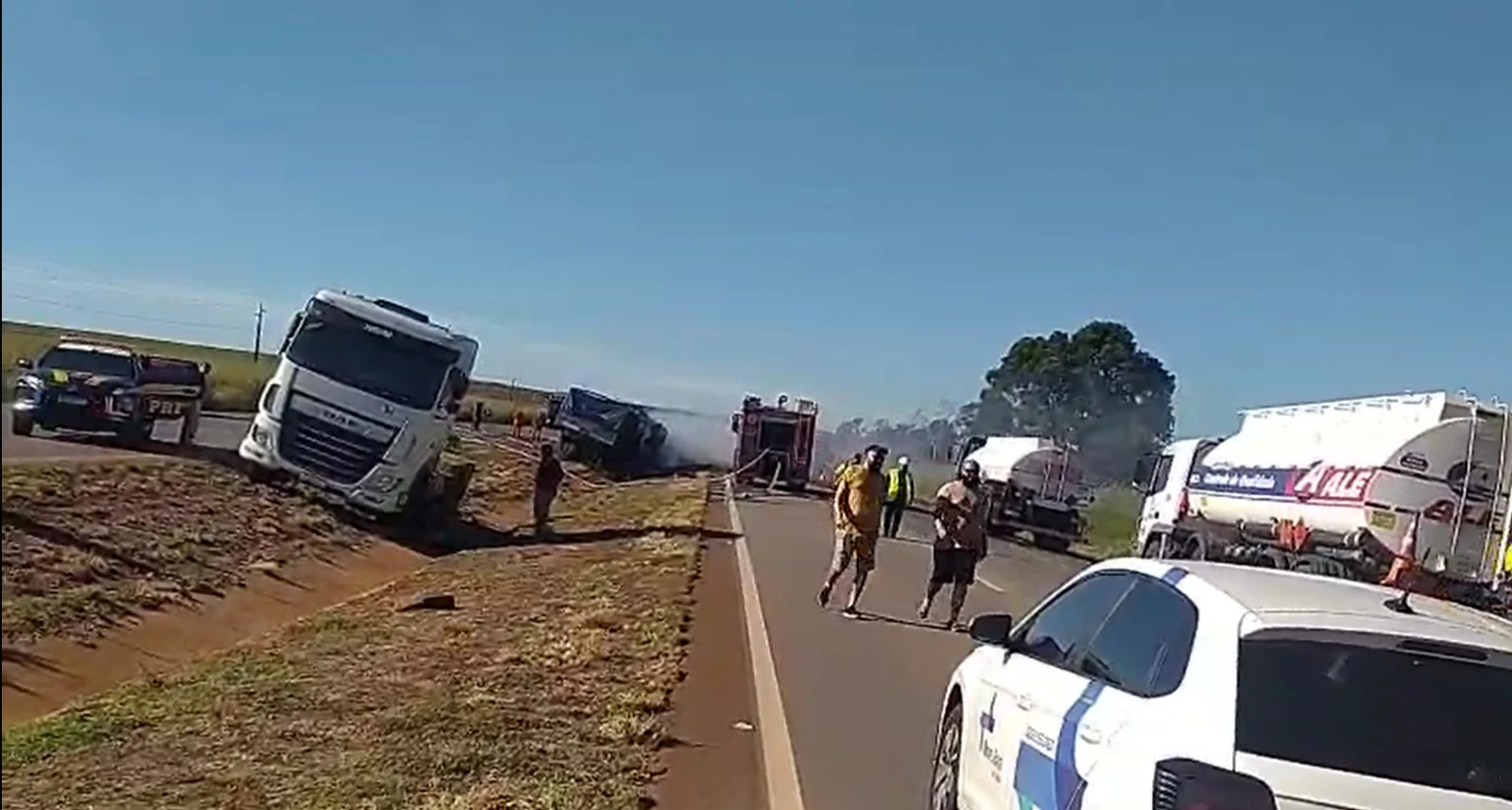 Acidentes com veículos de carga fecham BR-163 em Rondonópolis