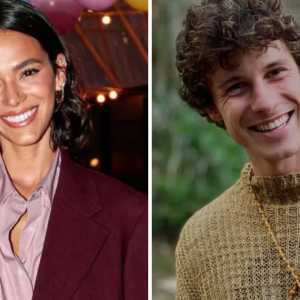 Bruna Marquezine e Shawn Mendes são vistos aos beijos em parque nos EUA