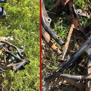 'Cemitério' de motos furtadas é encontrado em área de mata em Várzea Grande (MT)