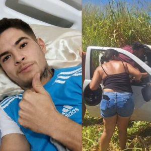 Como está jovem que ficou 3 dias preso em carro capotado em MT