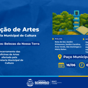 Exposição reúne trabalhos de alunos das oficinas culturais a partir desta terça-feira (16), no Paço Municipal