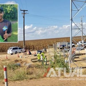 Homem morre durante montagem de torre de telefonia na BR-163 entre Nova Mutum e MT