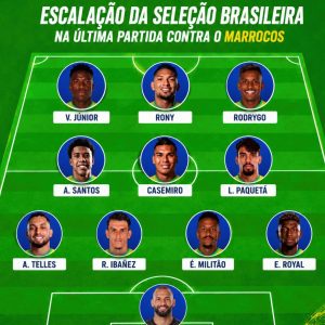Com Rony no ataque, essa foi a escalação do Brasil no último confronto contra o…