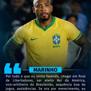 Marinho lamenta ausência na lista da Seleção Brasileira para a Copa do Mundo de…