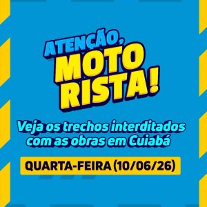 ATENÇÃO, MOTORISTAS! 

As obras na Av. do CPA continuam avançando em Cuiabá, e …