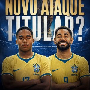 Endrick e Matheus Cunha treinaram juntos no time titular do Brasil.

 Carlo Anc…