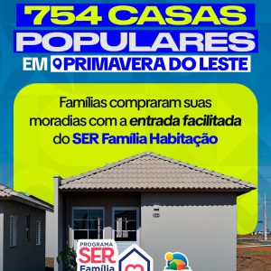 MAIS 754 FAMÍLIAS RECEBERAM AS CHAVES DA CASA PRÓPRIA 

O GovMT entregou 754 nov…