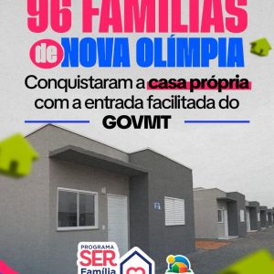 MAIS 96 FAMÍLIAS REALIZARAM O SONHO DA CASA PRÓPRIA!

Em Nova Olímpia, 96 famíl…