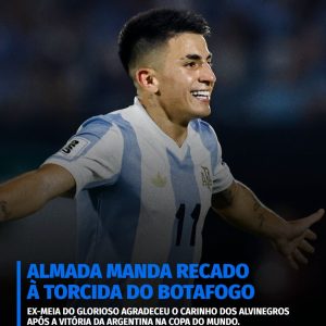 CARINHO QUE CONTINUA! Thiago Almada aproveitou a vitória da Argentina sobre a J…