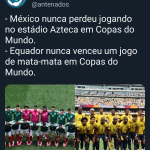 Esse jogo promete! 

#México #Equador #Antenados2026