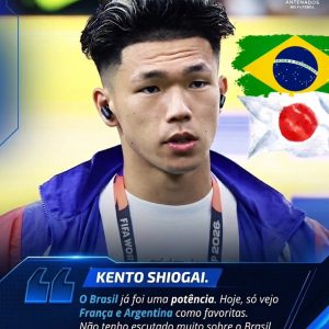 Kento Shiogai, jogador RESERVA do Japão, minimizou a força da seleção brasileir…