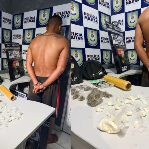 Suspeito abandona mochila com drogas e acaba preso no bairro Santa Isabel