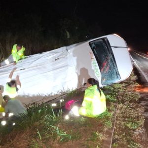 Acidente envolvendo três veículos é registrado na BR-163 em Lucas do Rio Verde, saída para Nova Mutum