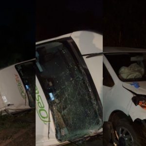 Acidente entre van e dois carros deixa 13 feridos na BR-163 em MT
