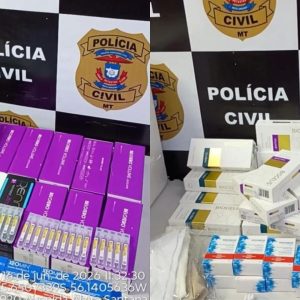 Casal preso em Várzea Grande com produtos de harmonização orofacial